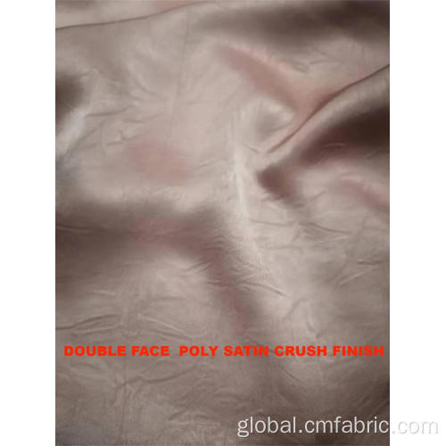 Polyester Dull Satin Crushed Fabric Woven Polyester Dull Satin Double Face Crushed Fabric Manufactory